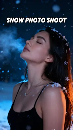 snow photo shoot