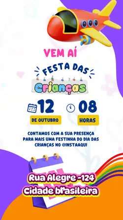 convite Dia Crianças