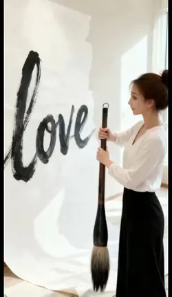 書き初め 愛を描く AI 女医