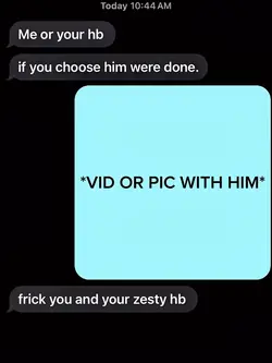 me or him?