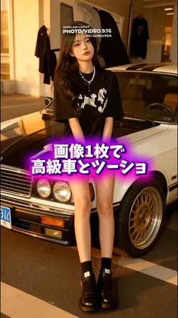 画像1枚で高級車とツーショ