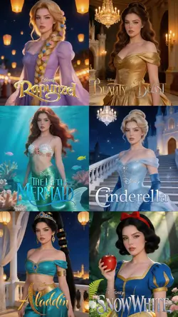 6 disney princesses 