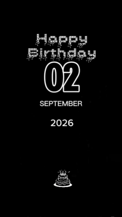 HBD 2th SEPTEMBER