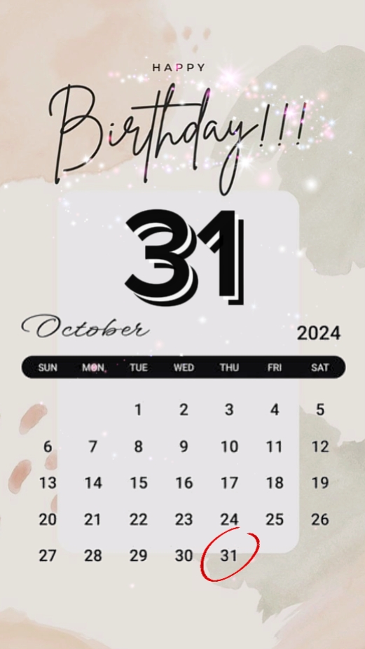 HBD 31 OCT 2024
