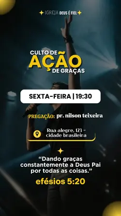 Divulgação culto 
