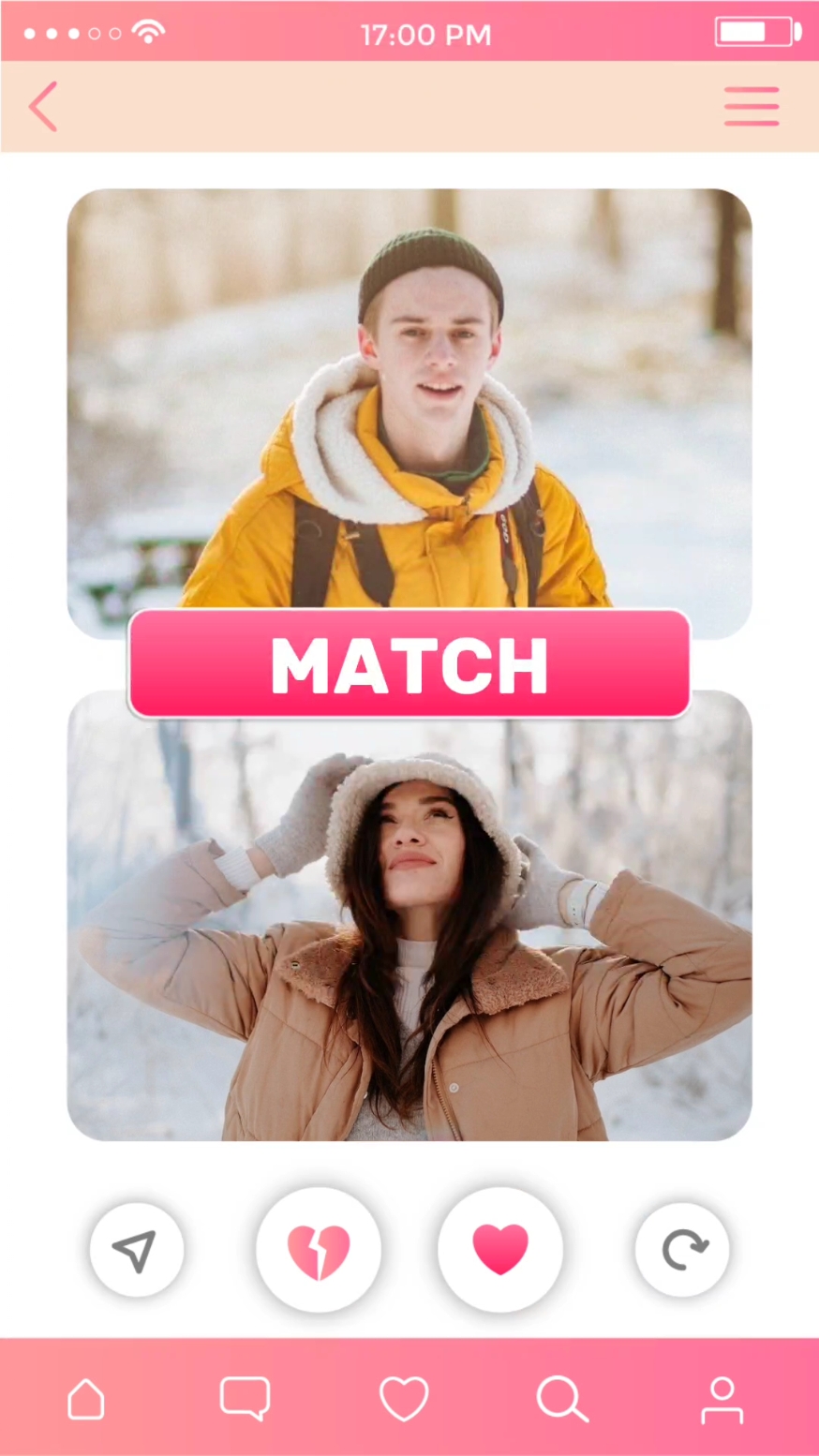 Promoción de aplicaciones de citas Pantalla de aplicaciones de citas Estilo Tiktok