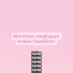 Okul bitiyor ŞABLON