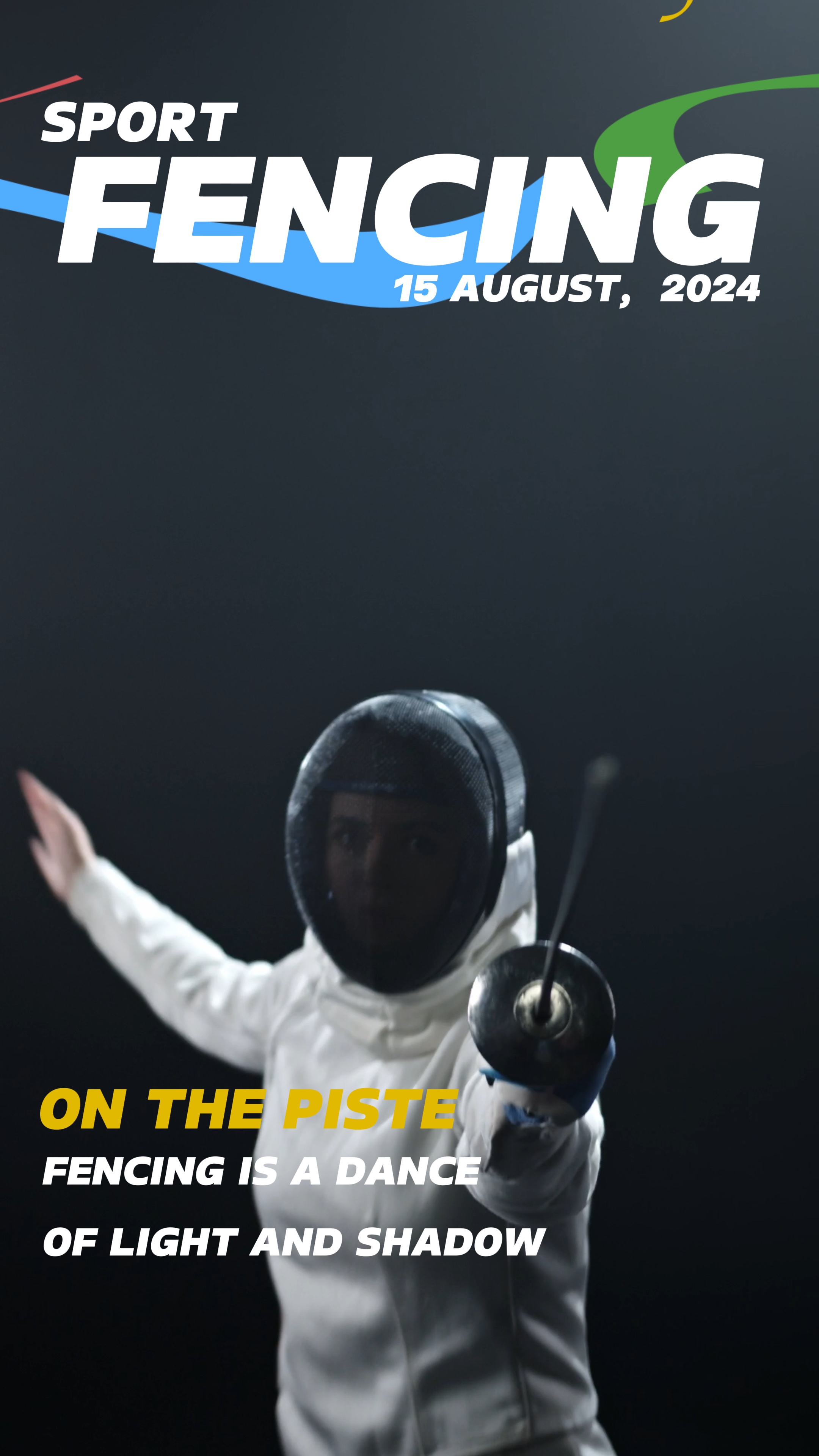 Promoção de modelo de indústria esportiva de estilo colorido