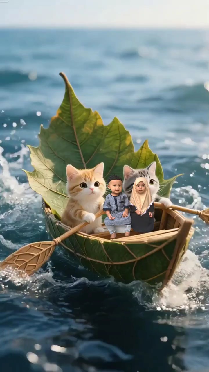 Gato En Un Barco