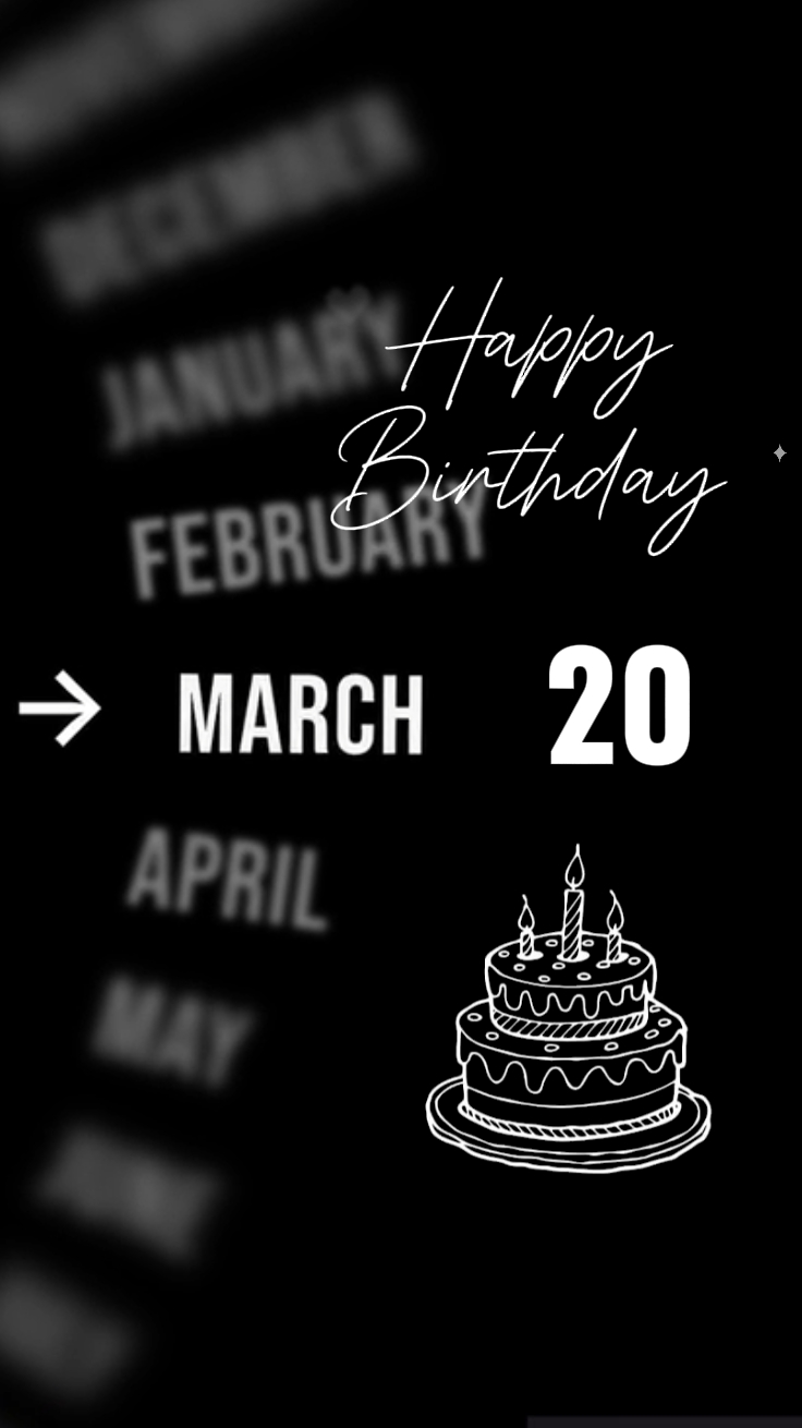 Selamat ulang tahun 20 MARET 2026