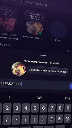 dia cntik krn filter