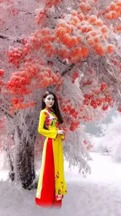 Cảnh đẹp tuyết rơi 