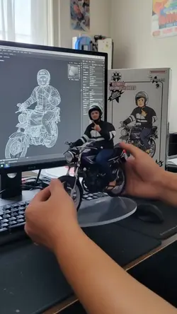 Miniatur 3D viral