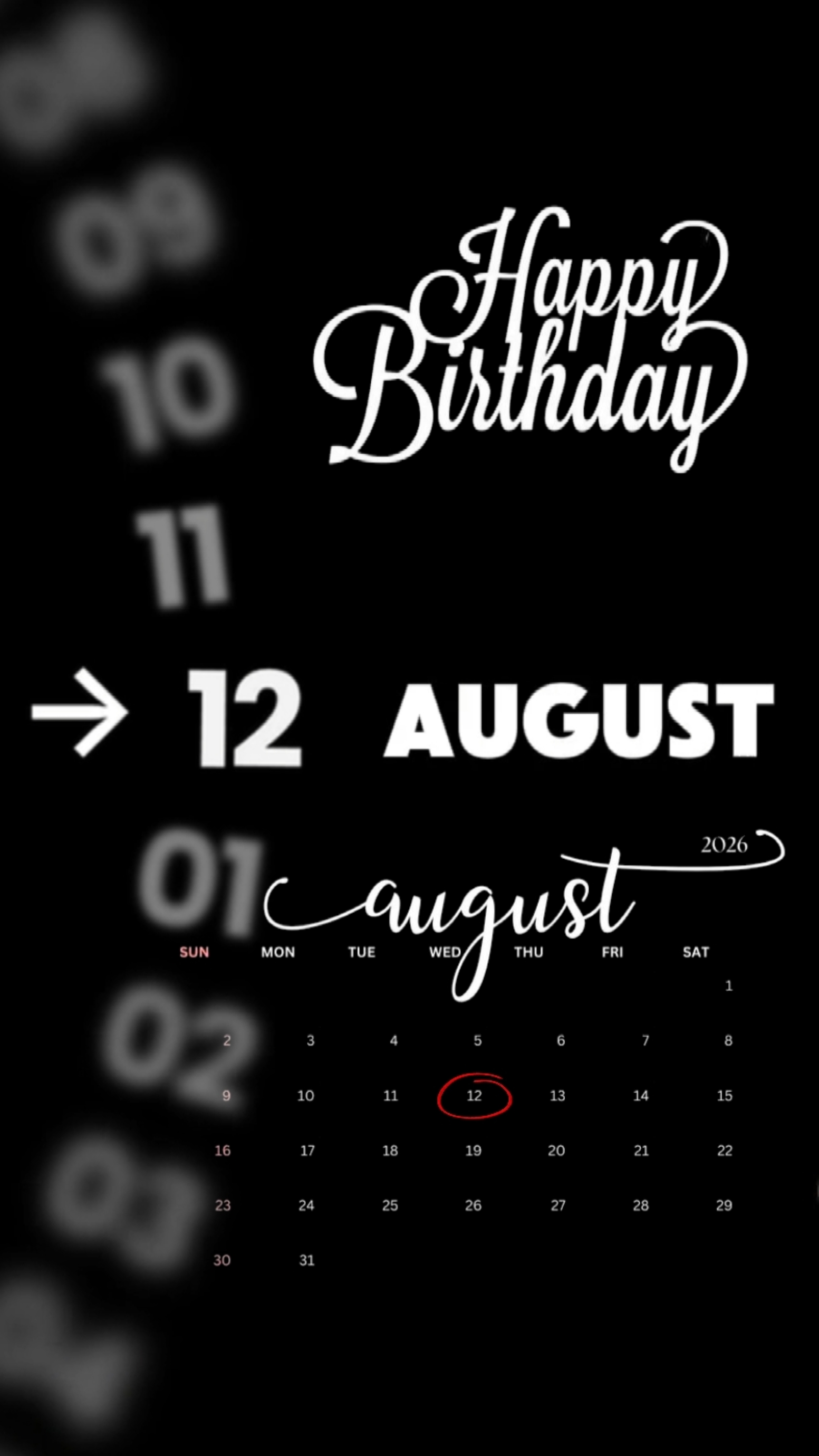CUMPLEAÑOS 12 DE AGOSTO 