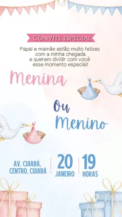 Convite chá revelaçã