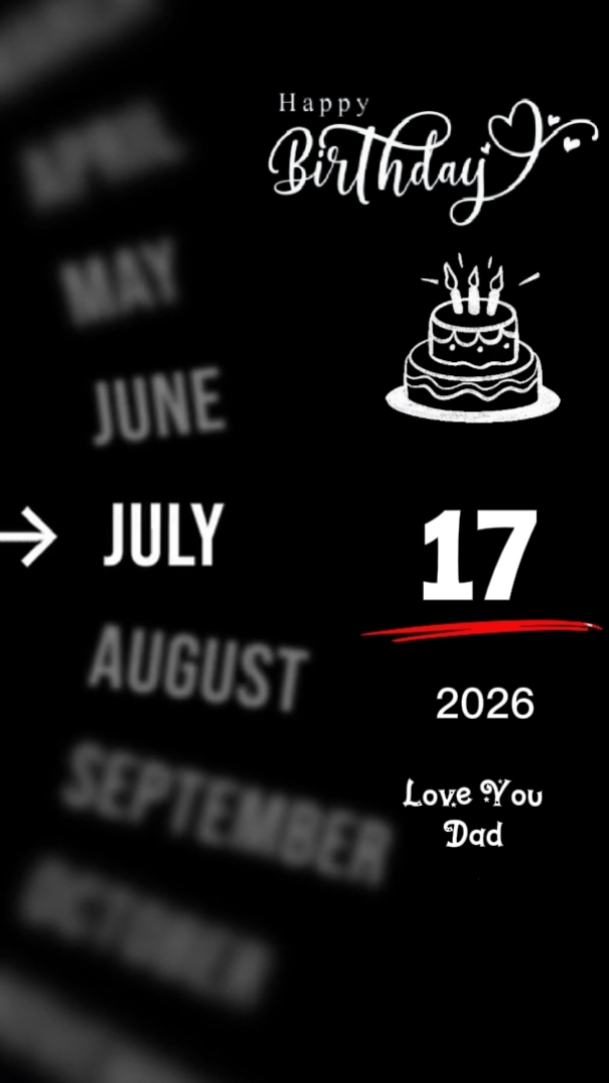 HBD Dad 17 JULY