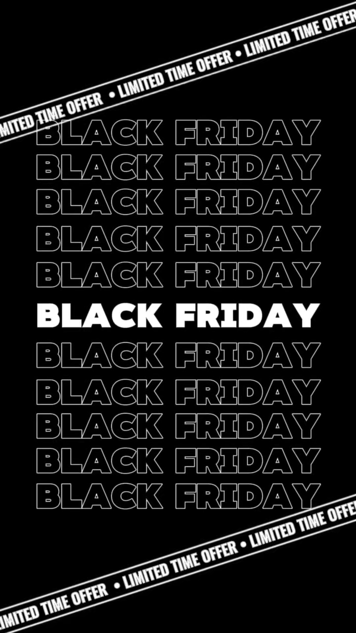 Black Friday Estilo Preto e Branco Indústria da Moda Roupas de Inverno Anúncios do TikTok 