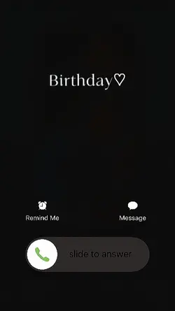 Birthday is calling