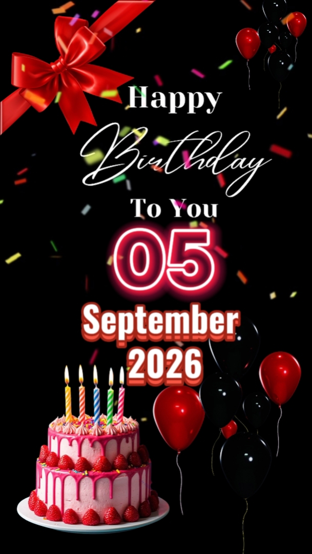 Feliz cumpleaños 5 de septiembre de 2026