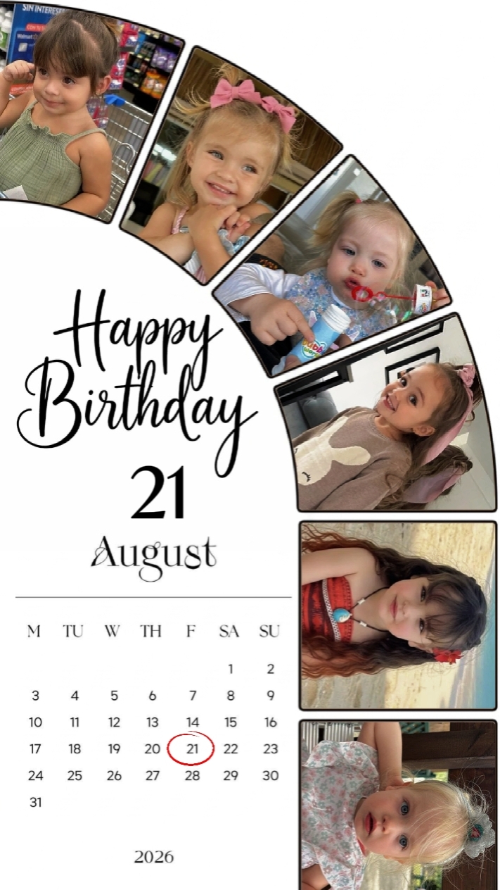 CUMPLEAÑOS HIJA 21 DE AGOSTO