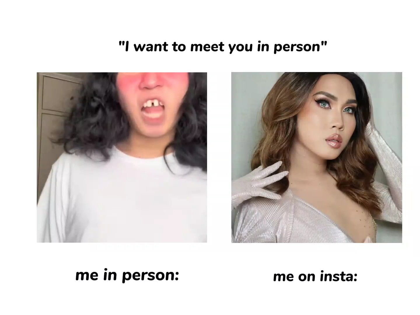 moi sur peron vs sur ig
