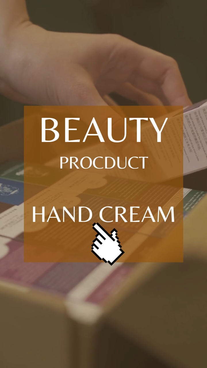 Exibição do produto de creme para as mãos batendo no estilo TikTok.