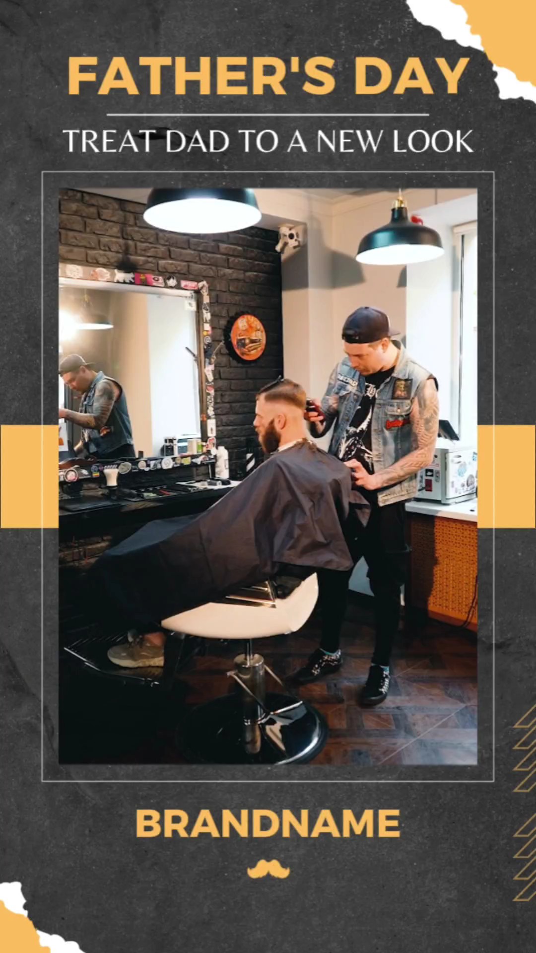 Template Bisnis Hari Ayah Atau Poster Dinamis Layanan Offline BarberShop