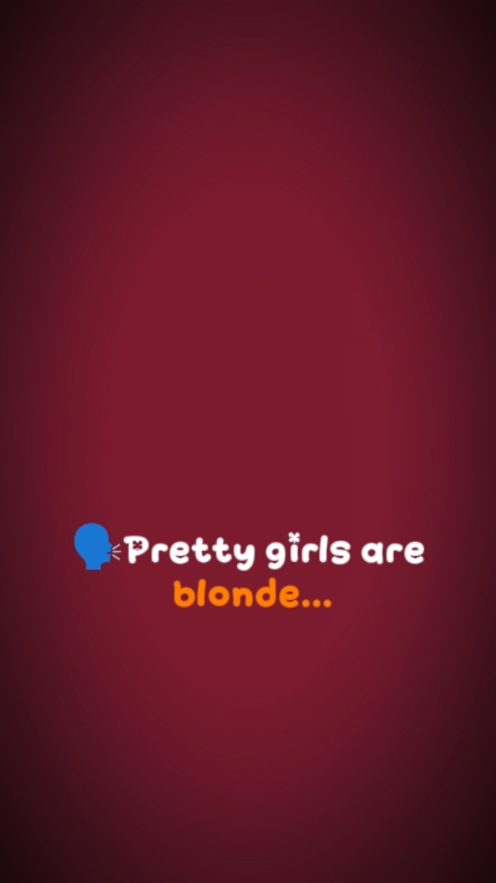 pretty girls r blond