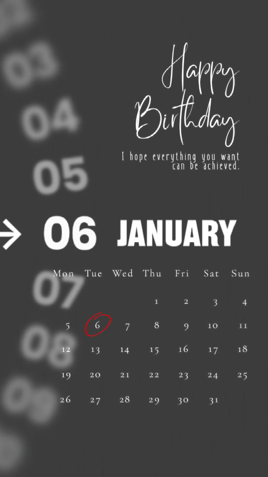 HBD 06 DE JANEIRO 