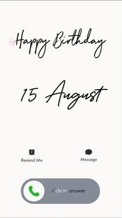 Birthday 15 August