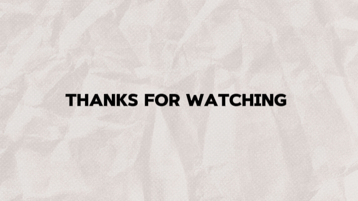 Thank You closing