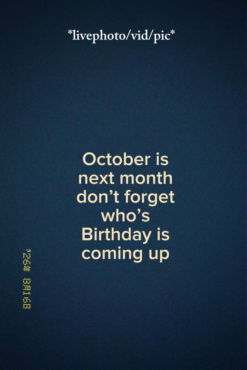 Birthday on October 