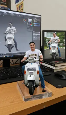 Ai Viral miniatur 3D