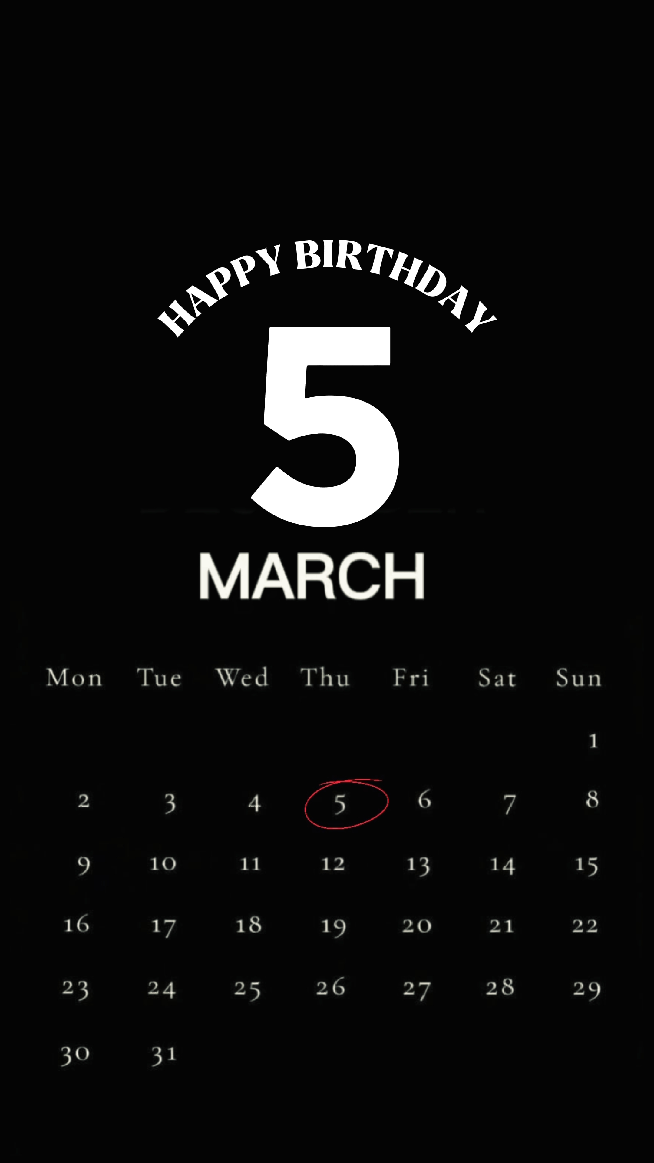 Hbd 5 march