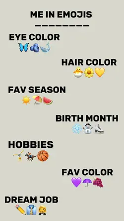 Me in Emojis