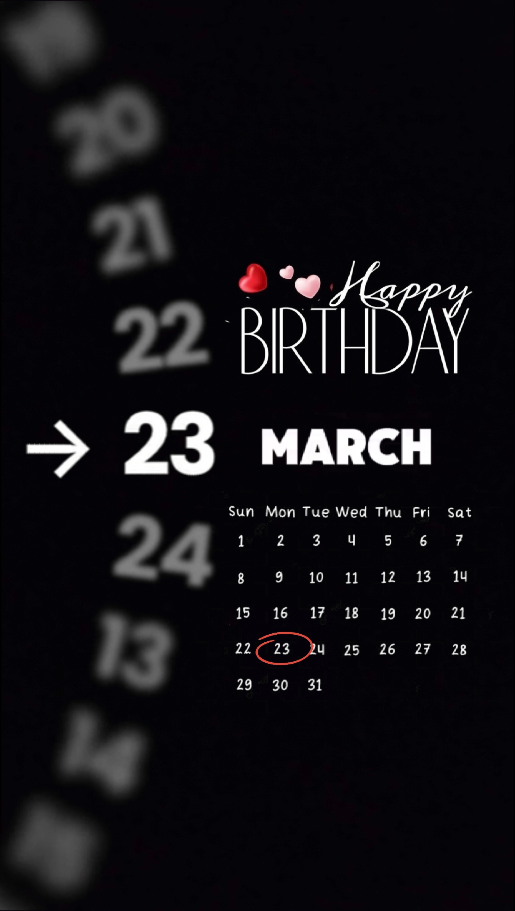 Cumpleaños 23 de marzo 
