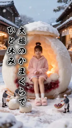 大福のかまくらでひと休み🍵