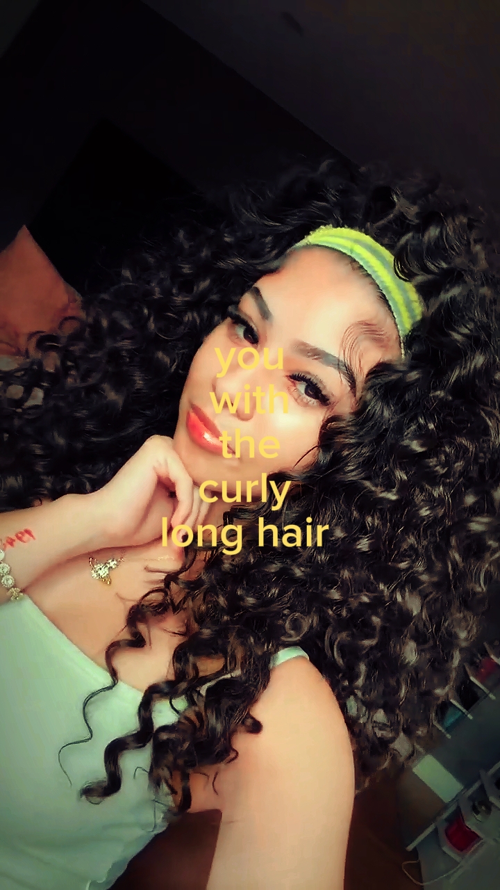curly long hair