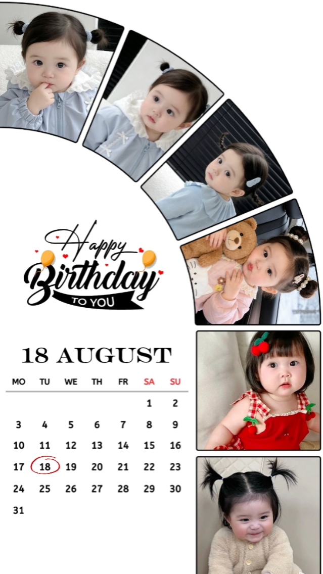 HBD BABY GIRL 18 AUG