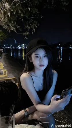 Ghép ảnh AI buồn 