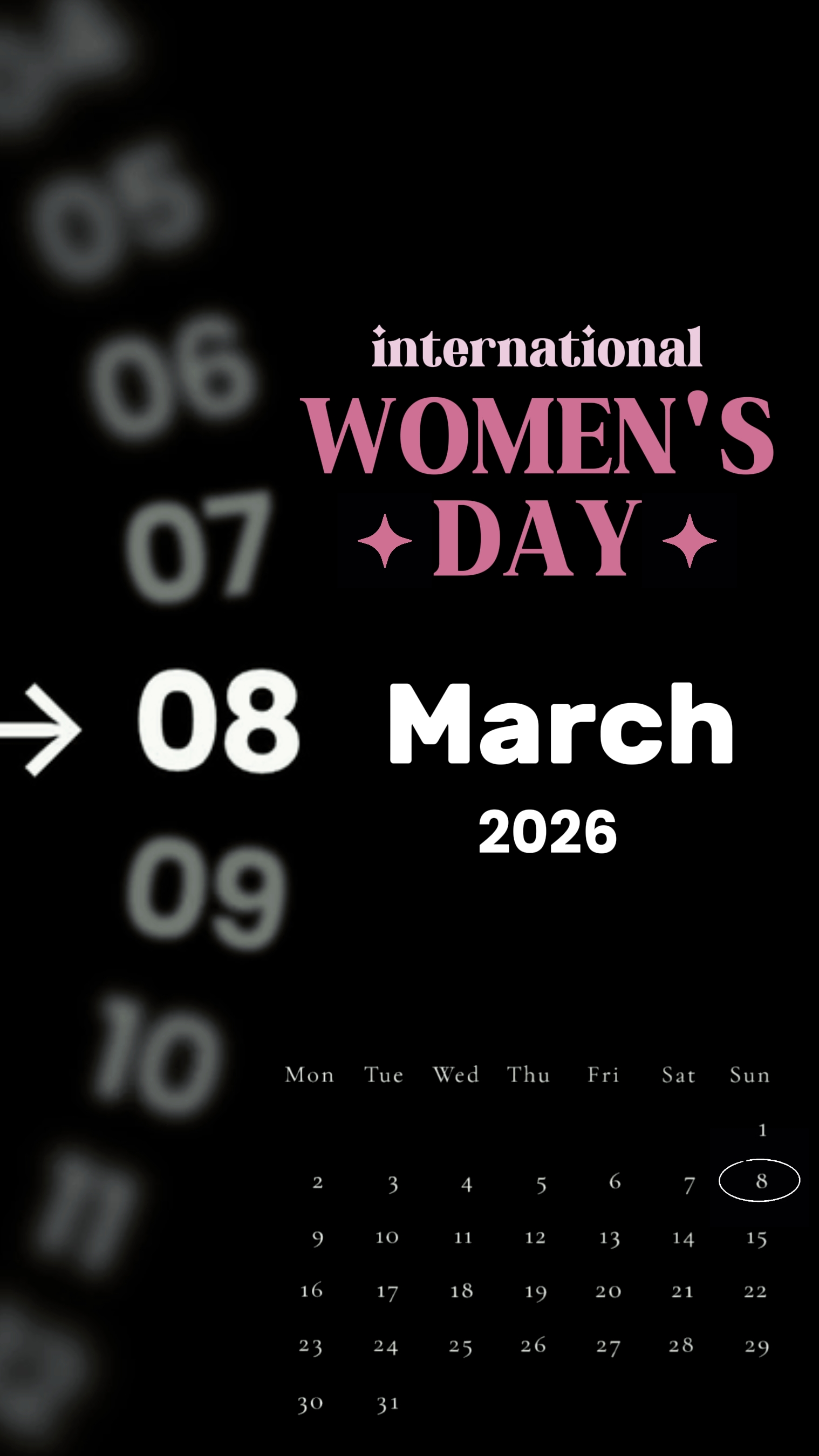 Feliz dia da mulher