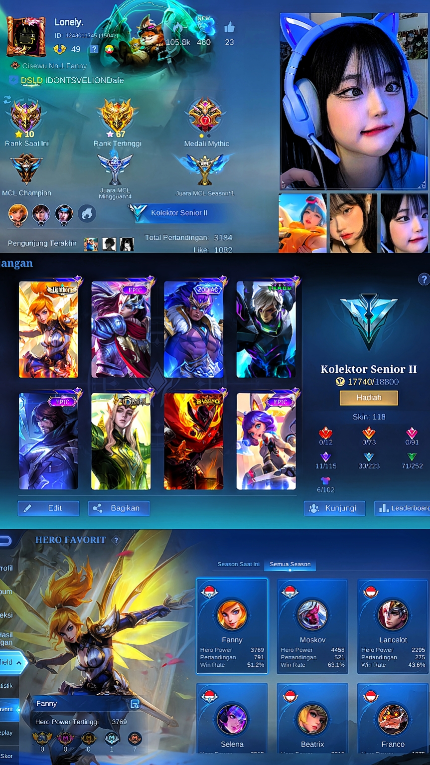 Profil + koleksi