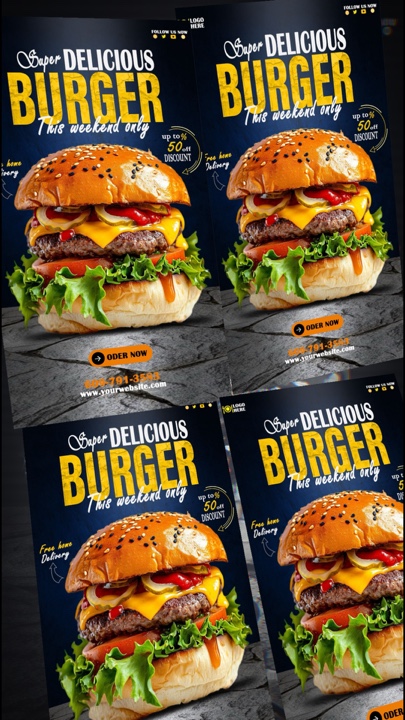 Flyer ng Poster ng Pagkain