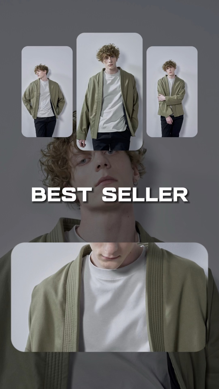 Coleção de roupas masculinas Exibição de produtos Estilo TikTok