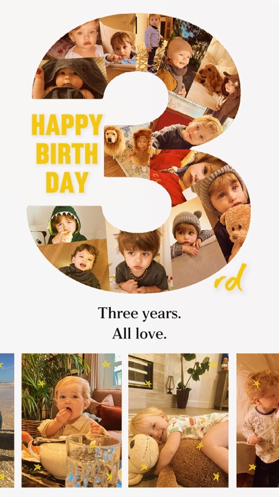 Joyeux 3ème anniversaire 