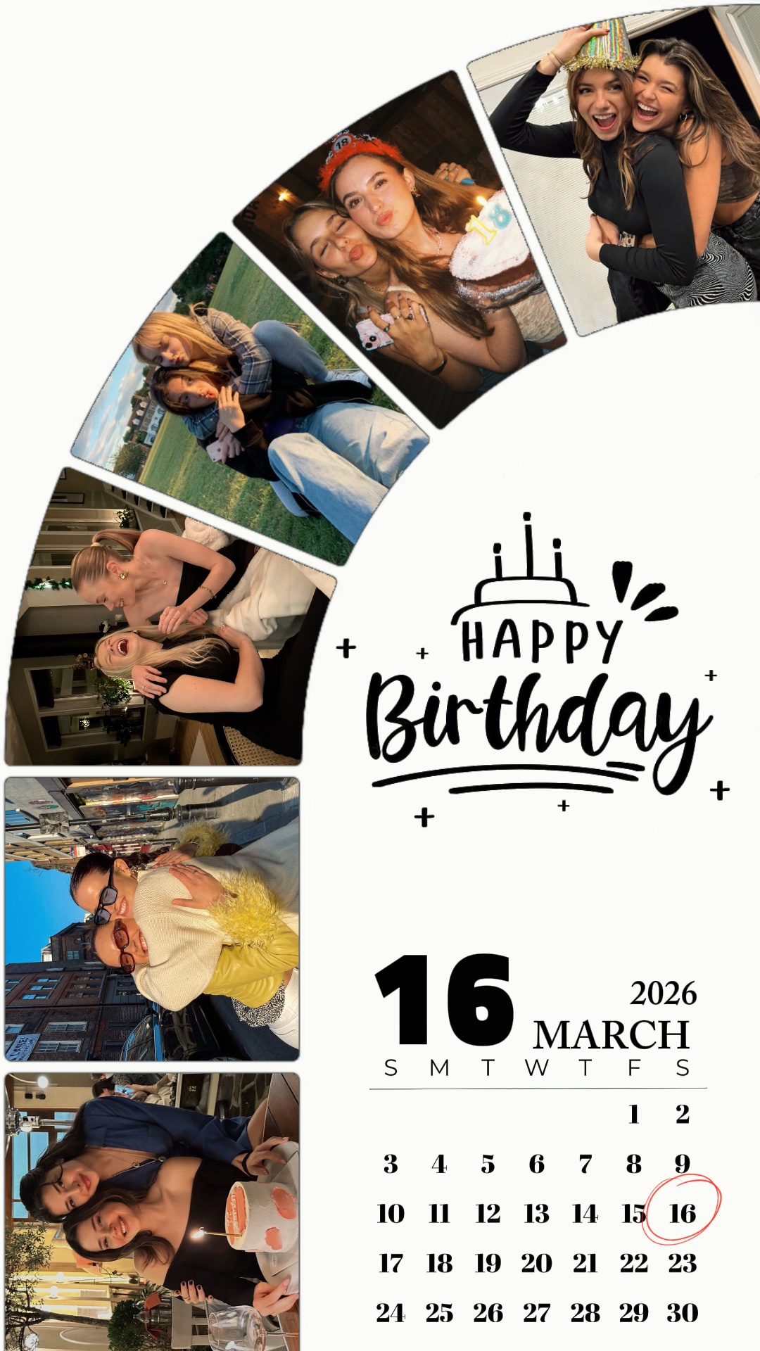 Feliz cumpleaños 16 de marzo de 2026