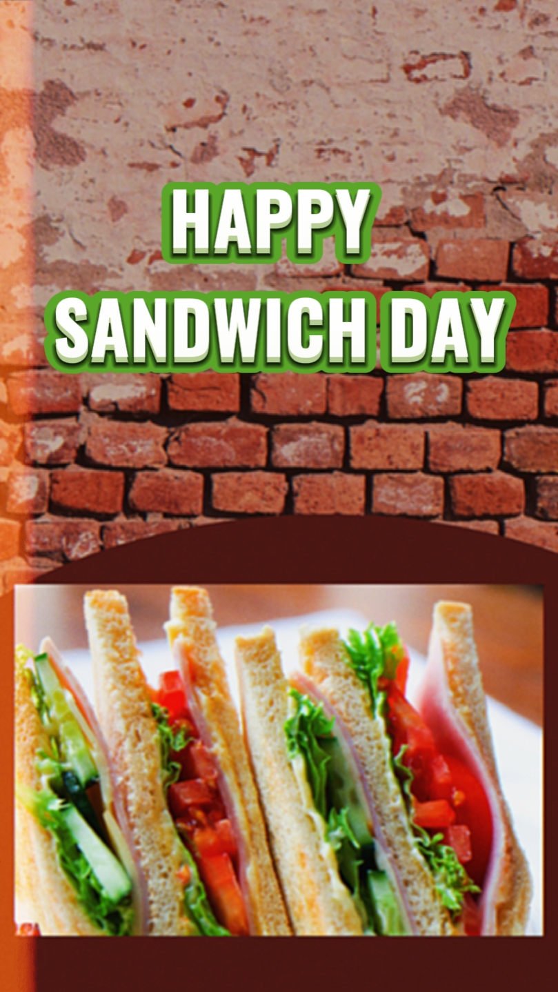 Fröhlicher Sandwich-Tag