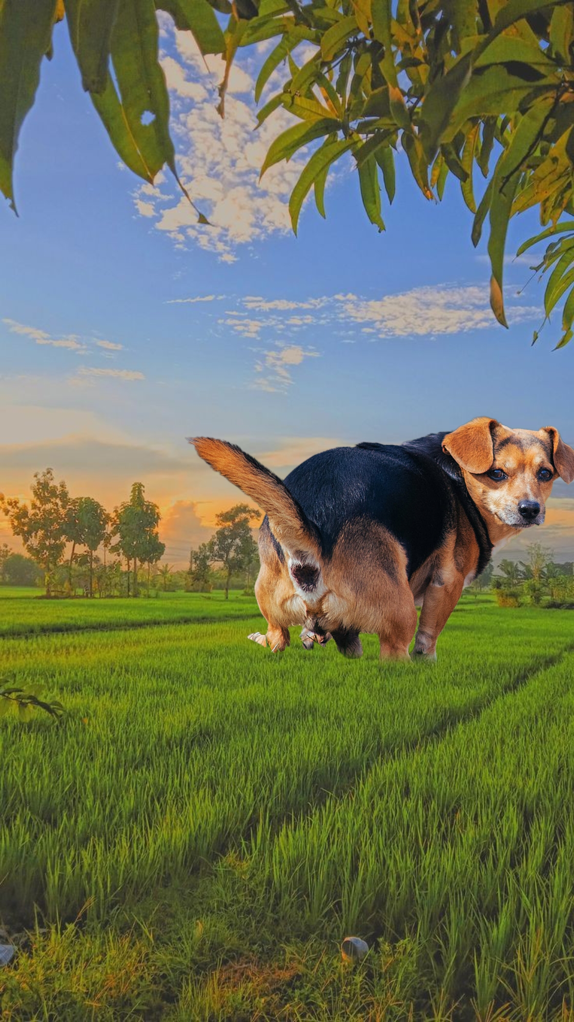 Cachorro engraçado feliz 