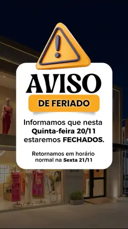 Aviso de feriado