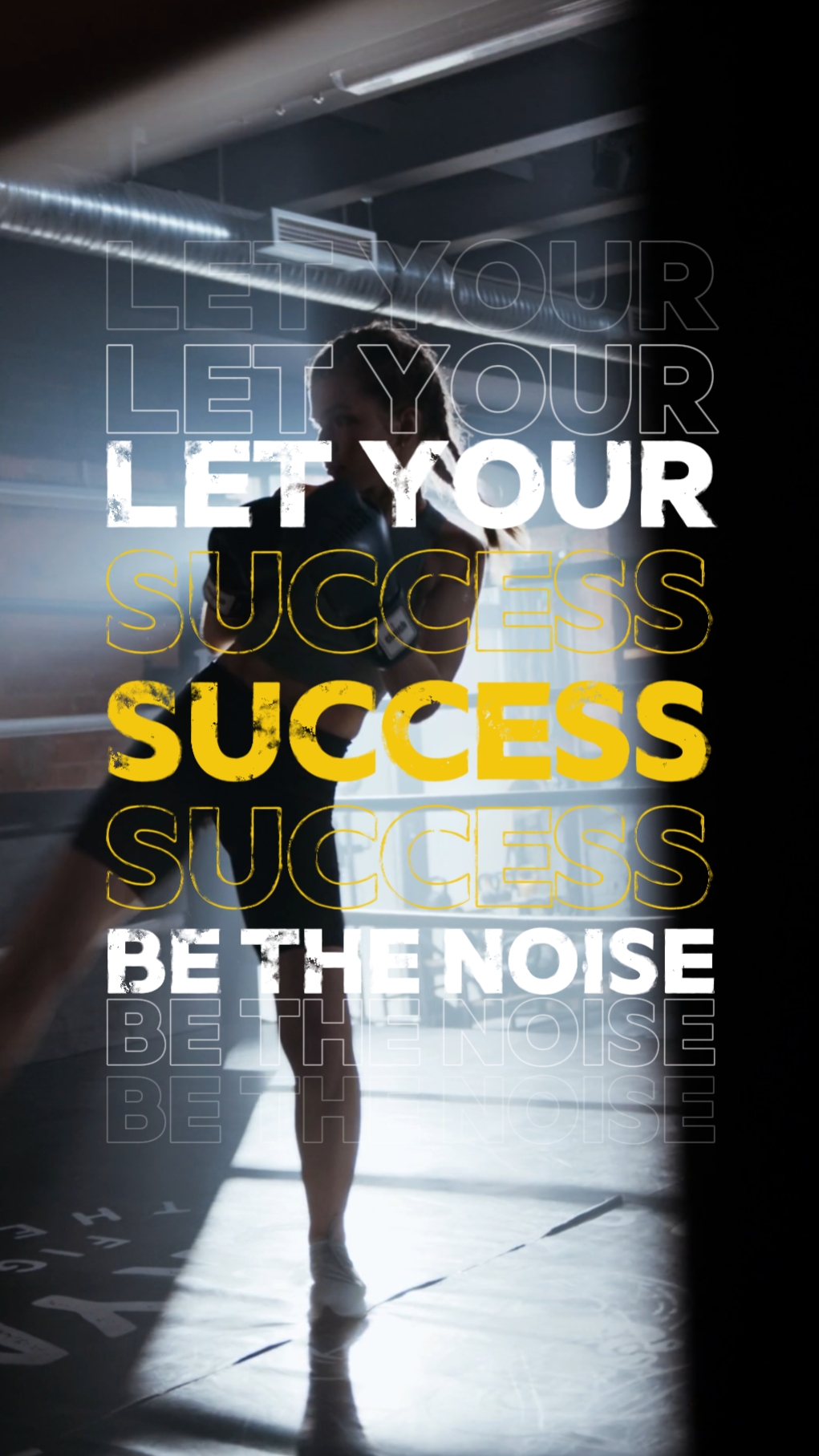 Kinetische Typografie Gym Motivation Sportindustrie Geschäftsmodell